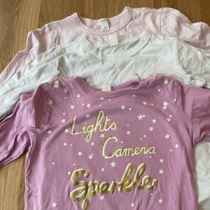 3 new girls j crew long sleeve t shirts, size 10